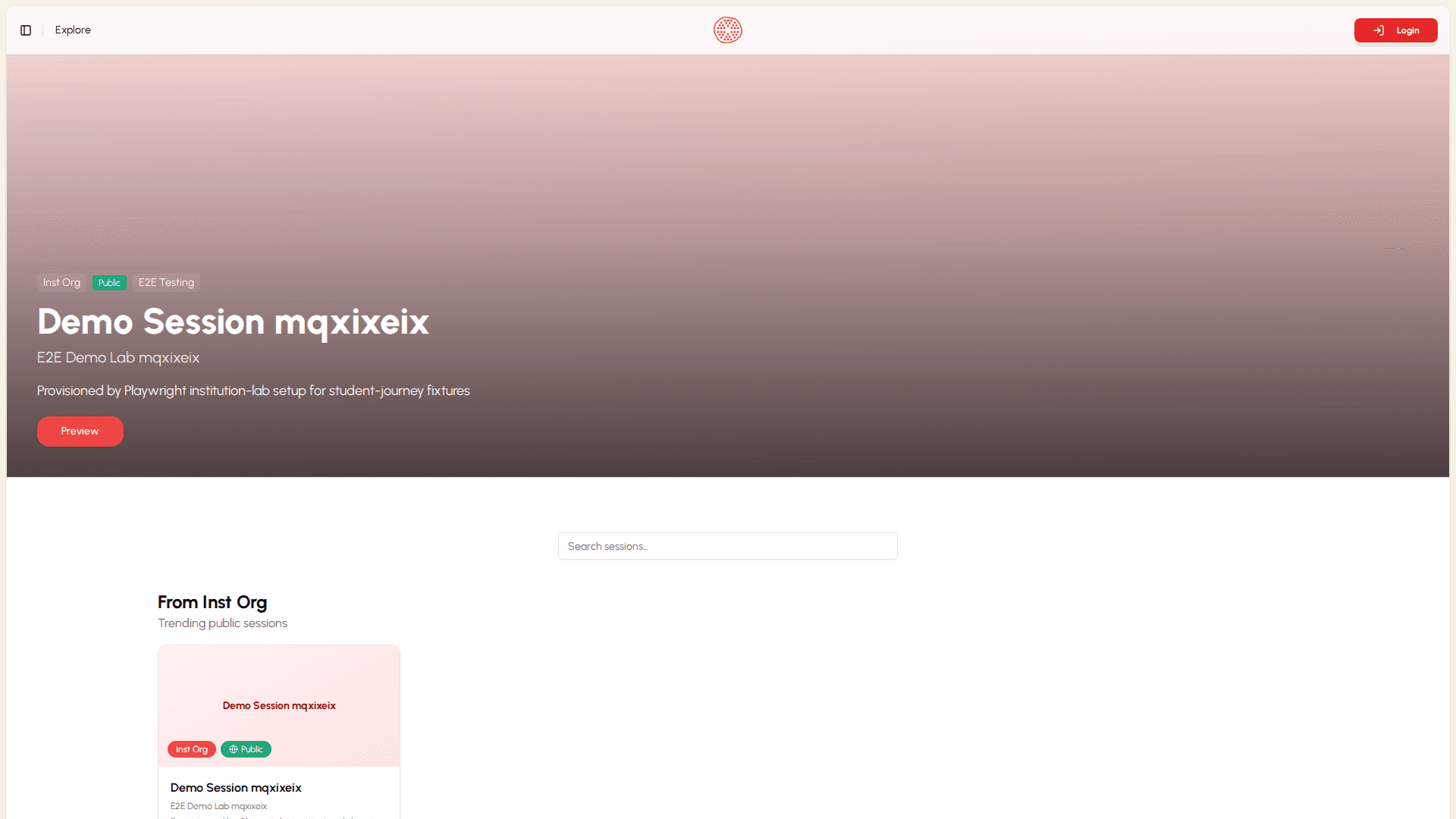 Explore catalog with lab cards