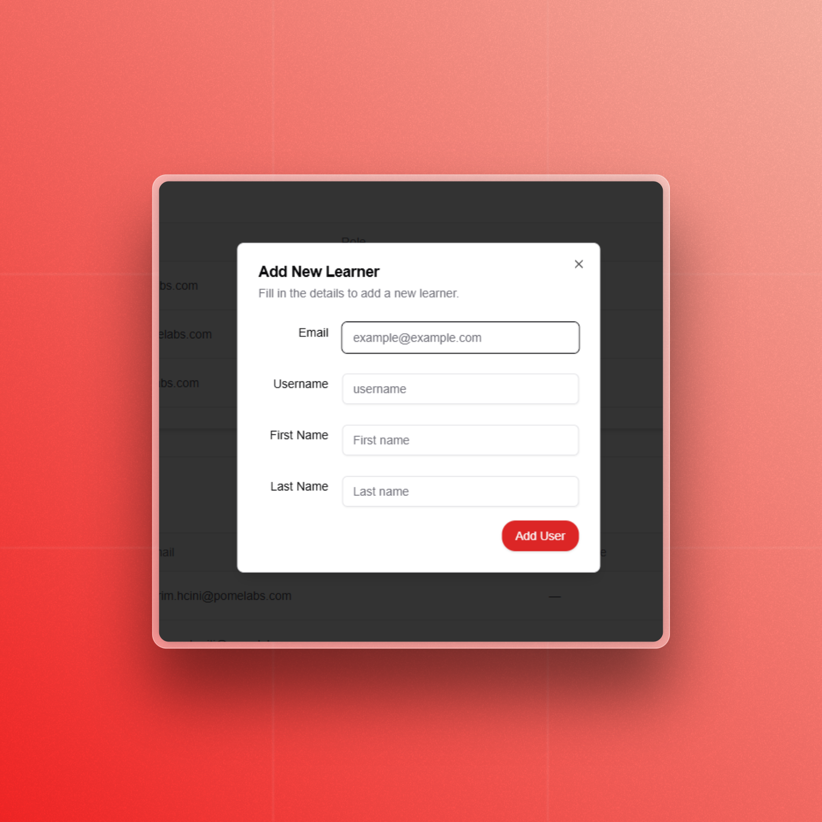 Add Learner